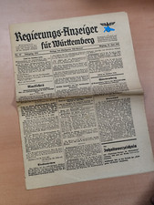 Zeitung Regierungs Anzeiger für  Württemberg Stuttgart 23.6.1941 2.WK WK2 K57