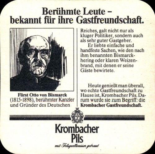 Bierdeckel krombacher - bierdeckel,