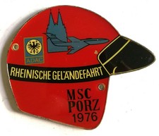 Plakette Rheinische Geländefahrt ADAC MSC Porz 1976 Motorrad Helm Sammler