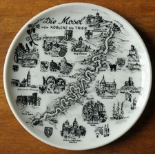 Porzellan-Untersetzer - Kleiber - Städte-Motiv: Die Mosel von Koblenz bis Trier