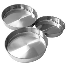 Backofenblech 28/32/36 cm 3er-Set Edelstahl Backblech Backform Blech Tepsi