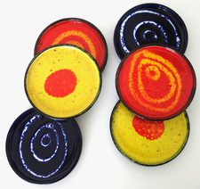 70er Vintage 6 Glasuntersetzer