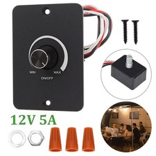 Für Campervan Wohnmobil Auto 12V 5A PWM Mini Dimmer Schalter LED Dimmer Schalt