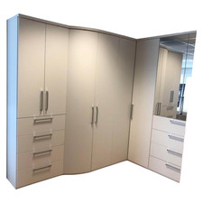 Nolte Eckschrank Horizont 10 Polarweiß Innen Leinenoptik