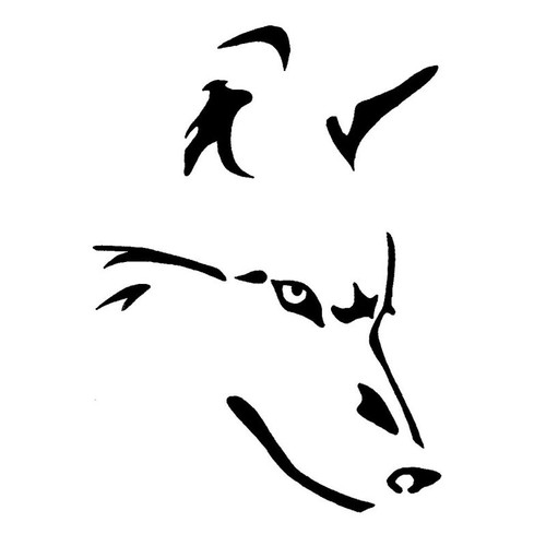 Aufkleber wolf kopf - wolf, jdm