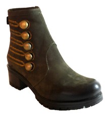 Baboos, Bikerboot, Stiefelette, Antikleder lodengrün, 10-08-127