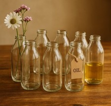 8x Glas Flaschen Set zu Befüllen Tisch Vase Deko Hochzeit DIY Geschenk Party NEU