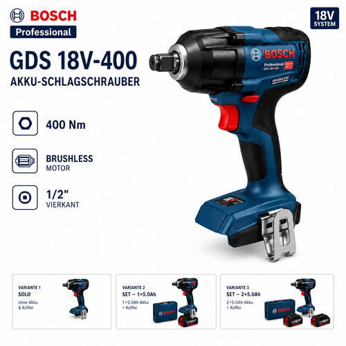Bosch professional gds 18v 400 - gds, 18v-400
