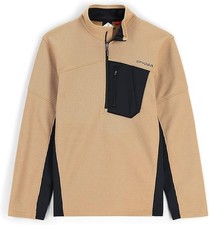 Spyder Herren Bandit Hybrid Half Zip Jacket Fleecejacke hellbraun Tannin XXL NEU