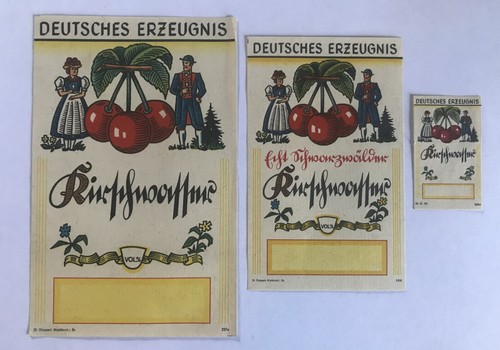 Alte etiketten kirschwasser - kirschwasser, 3