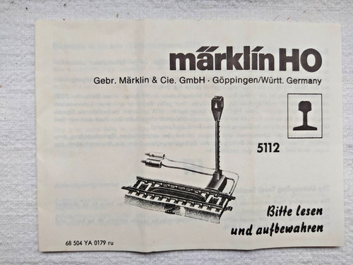 Märklin 5112 anleitung - märklin, ho