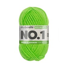 MYBOSHI WOLLE No 1 NEONGRÜN 50 g LL 55 m 100g/8,58€