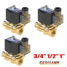 Magnetventil Messing 3/4" 1/2" 1" 0-10Bar NC Stromlos Geschlossen 230V Ventil.