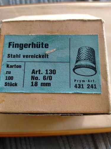 Fingerhut thimble prym 6 0 - , 6/0