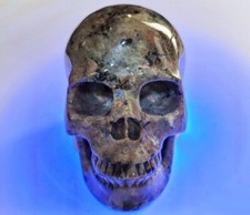 Aquarium Deko? Großer Yooperlith Naturstein Schädel UV Aktiv!  TOP Teil! RAR!!