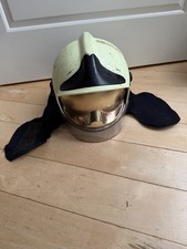Original MSA Gallet F1SF25 nachleuchtend Feuerwehrhelm Goldvisier + Nackenschutz