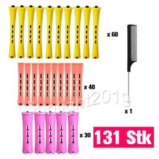 131 Stück Dauerwellen Wickler Lockenwickler Hitzefreier Lockenwic 0.7/1.3/1.9 cm