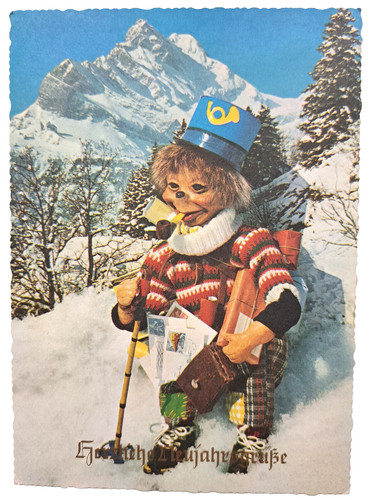 Mecki postkarte von 1966 - mecki,