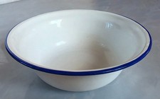 Emaille Schüssel Metall Weiß