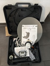 PremiumX PX35 Camping SAT Anlage, Skin Line Superflachkabel, Digital Sat Finder