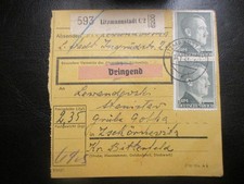#2604 Dt. Reich Paketkarte aus