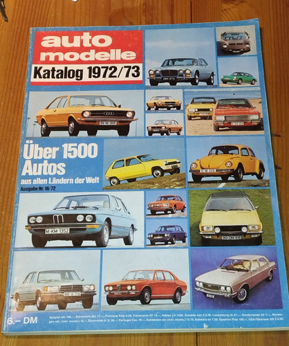 Auto modelle katalog 1972 - modelle, 1972/73/