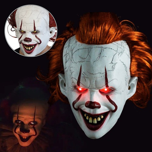 Halloween led maske pennywise - led,