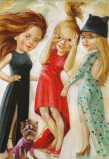 Lustige Kunstkarte DOG  *