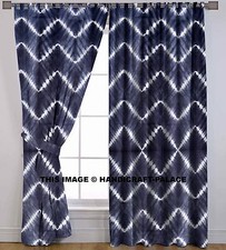 Indisch Batik Färbung 100% Baumwolle 2 Stück Vorhang Jalousie System Stoffbahn