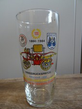DDR Bierglas 100 J. FBF Jöhstadt Erz. 1984 Feuerlöschgerätewerk Handdruckspritze