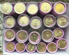 Italien - 2 Euro Gedenkmünzen, Jahrgänge 2004 bis 2018 unzirkuliert aus d. Rolle