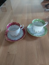Sammlertasse Kaffeetasse mit Goldrand und Untertasse