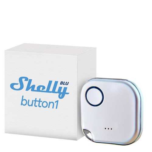 Shelly blu button1 white - blu,