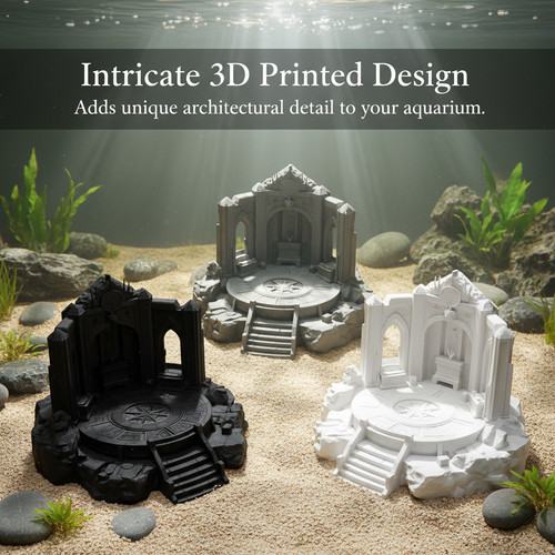Aquarium deko tempel 3d - aquarium,