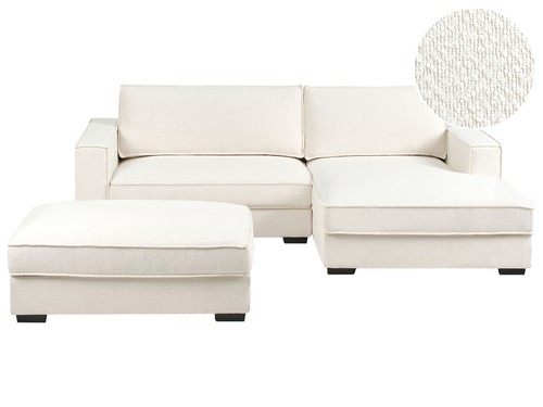 Ecksofa mit ottomane - ottomane, bouclé
