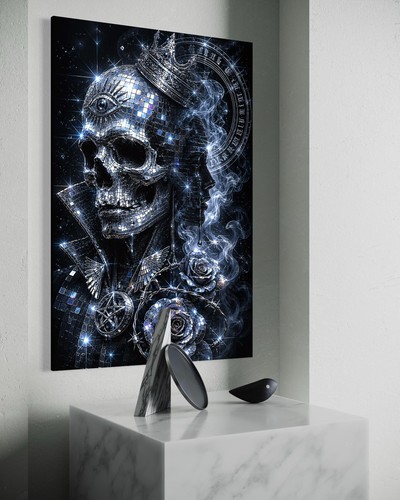 Totenkopf leinwand bild - leinwand,