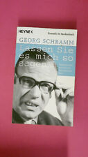 240761 Georg Schramm LASSEN SIE ES MICH SO SAGEN Dombrowski deutet die Zeichen