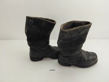 Paar Stiefel Filz Leder Militär NVA Uniform Schuhe Bekleidung alt antik #259494
