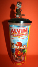 ALVIN und Die Chipmunks 2 "Kino Becher Kinobecher m. Topper" Film Figur !!!