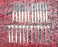  WMF Besteck Stockholm  12 Messer und 12 Gabeln  90er Silberauflage 