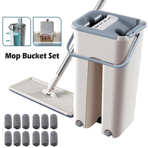 Wischmopp set mit eimer - , mop