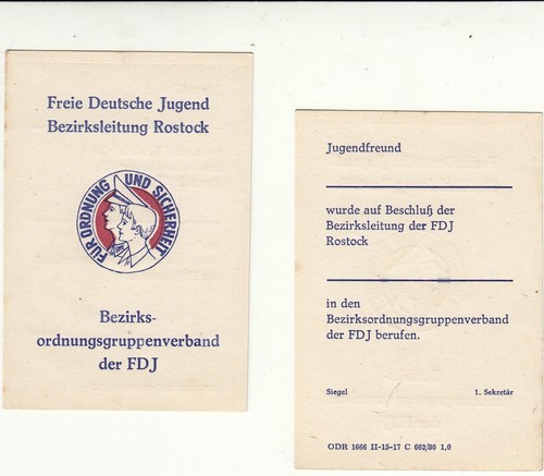 Ddr fdj blanko ausweis - blanko,