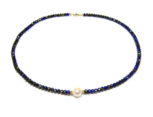 Edelsteinkette lapislazuli 925 - edelsteinkette,