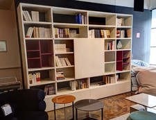 San Giacomo - Bücherwand/-Regal Modo weiß/rot - LP 7.249,- EUR