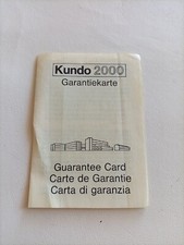 KUNDO 2000 Garantiezertifikat
