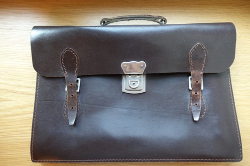Aktentasche leder vintage - leder,