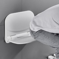 150 kg Duschklappsitz für Wandmontage Klappsitz Dusche hochklappbar Weiß DHL