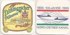 Dithmarscher Pilsener - alter Bierdeckel "100 Jahre Nord- Ostsee-Kanal" aus 1995