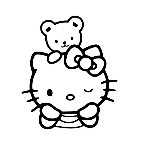 Hello kitty aufkleber - aufkleber, 9cm