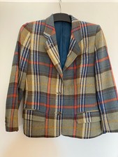 DAKS London Seiden Blazer Kariert so British Posh  38-40 Wunderschön & Vintage!